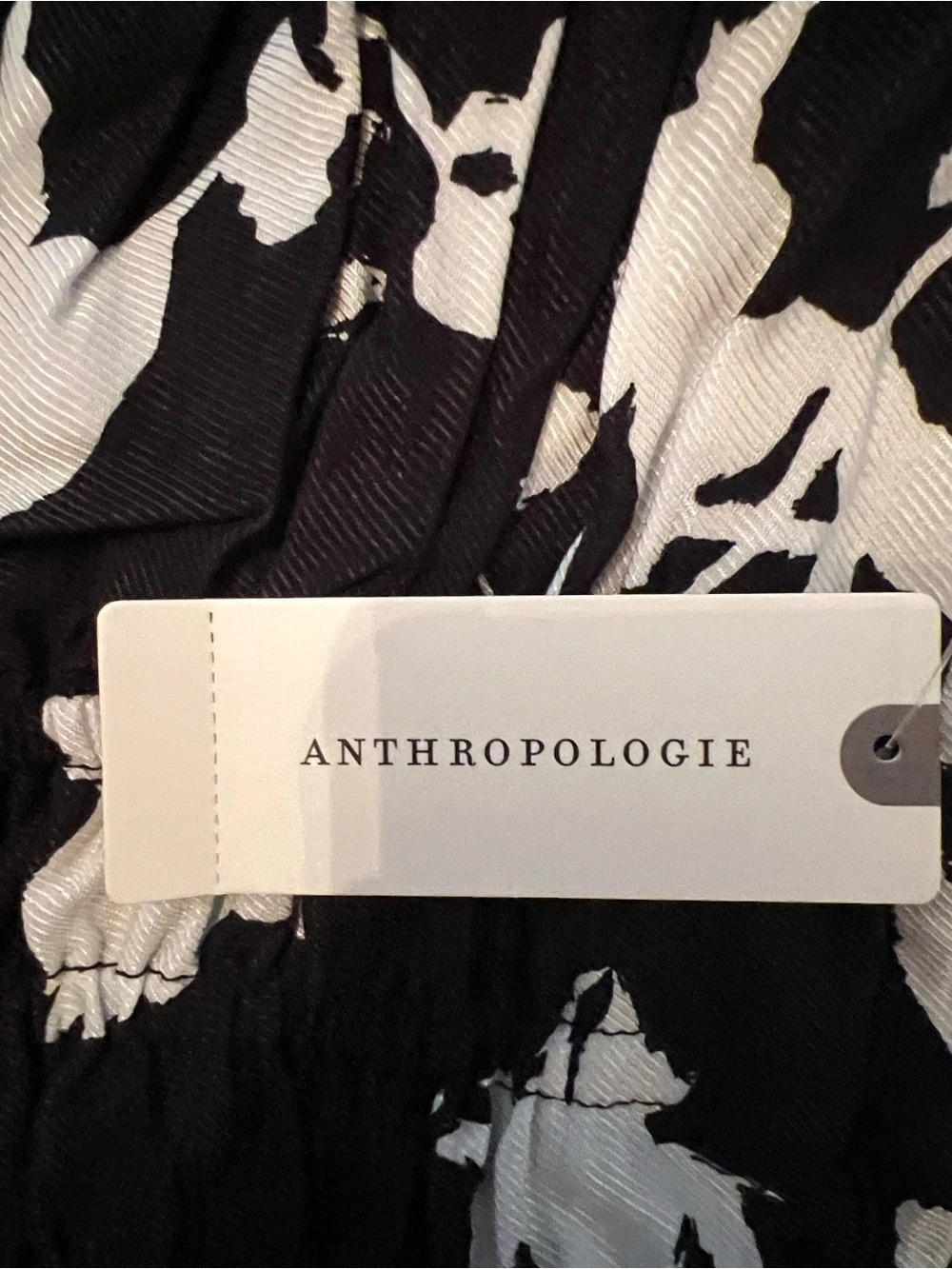 Anthropologie By Anthropologie Strapless Smocked Top Floral Tube Top in Black &